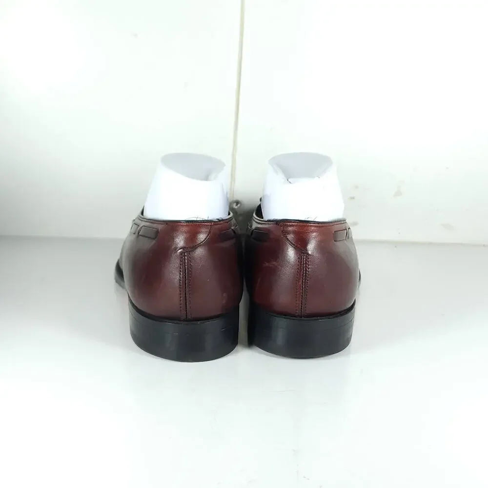 Johnston Murphy Men's Aristocraft US9B/D Burgundy Leather Tassel Loafers